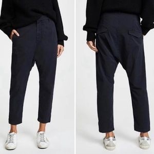 Nili Lotan Drop Crotch Paris Pant in Carbon Size 8